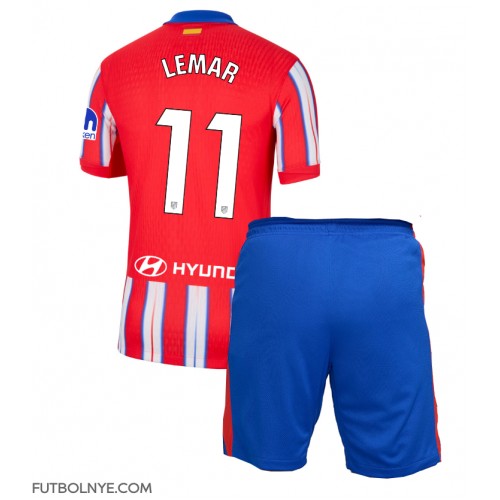 Camiseta Atletico Madrid Thomas Lemar #11 Primera Equipación para niños 2024-25 manga corta (+ pantalones cortos)